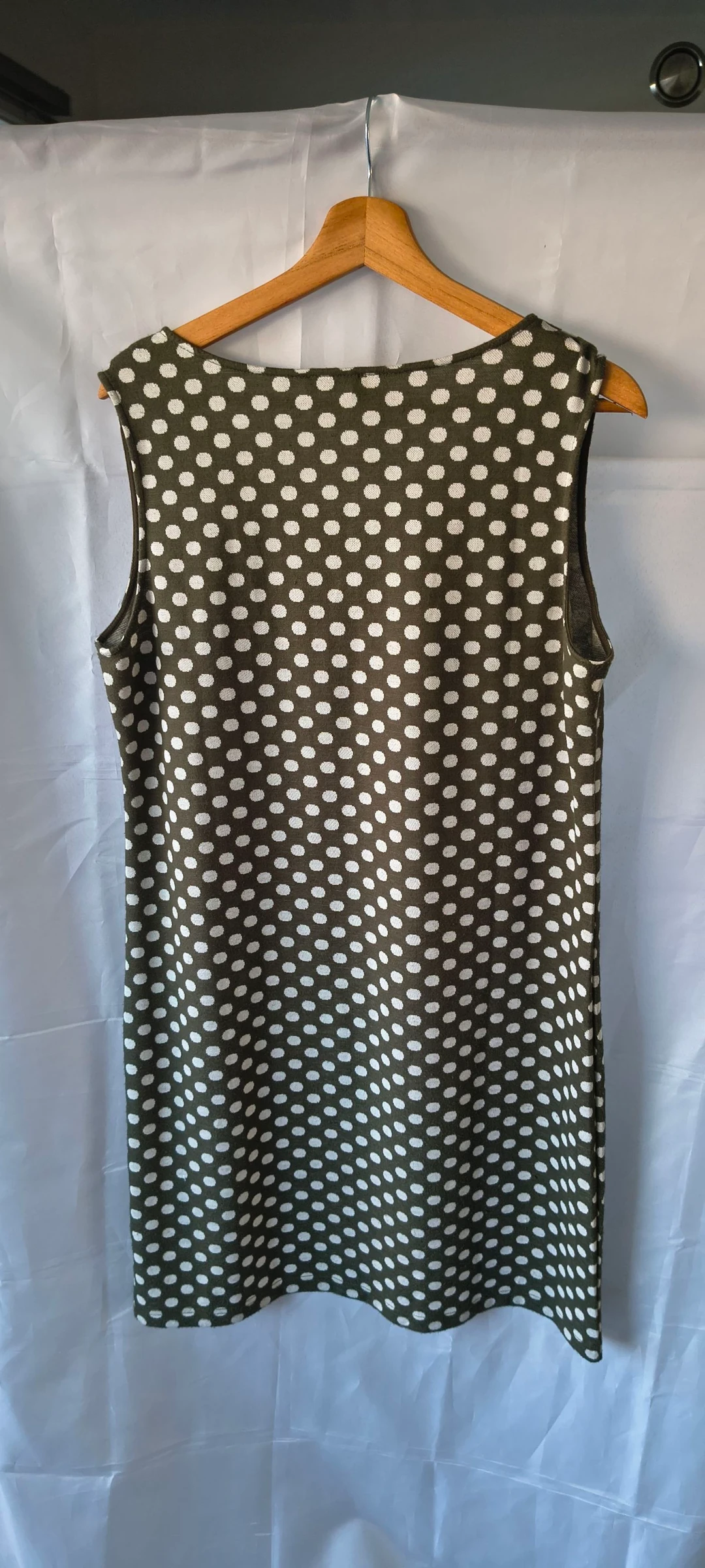 Norah 2-piece set size 42 – Polka dot dress + vest – Stretch – Timeless & elegant #308 – photo 7